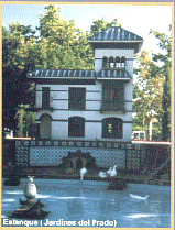 Estanque de los patos y casa de las palomas  en Los jardines del Prado